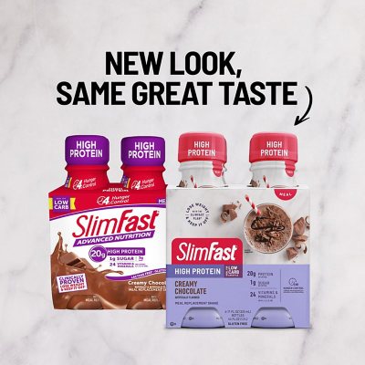 SlimFast Advanced Creamy Chocolate High Protein Ready to Drink Meal Replacement Shakes 11 fl. oz., 15 pk.