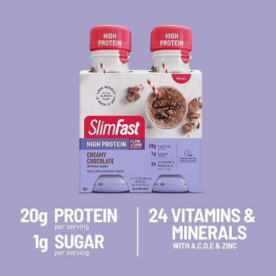 SlimFast Advanced Creamy Chocolate High Protein Ready to Drink Meal Replacement Shakes 11 fl. oz., 15 pk.