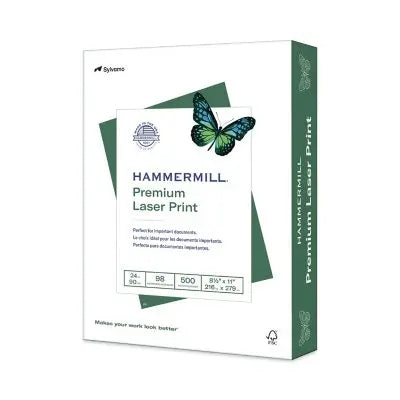 Hammermill - Laser Print Paper, 24lb, 98 Bright, 8-1/2 x 11" - 1 Ream