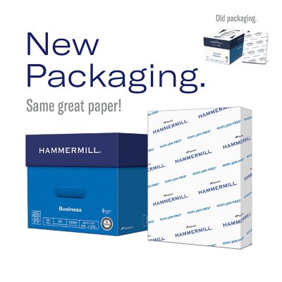 Hammermill Business Copy Paper, 20lb, 92 Bright, 8 1/2" x 11", 10 Ream Case