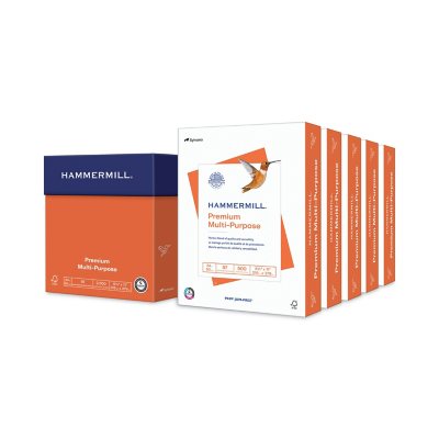 Hammermill - Premium Multipurpose Paper, 8-1/2 x 11, White - 1 Carton (2,500 sheets)