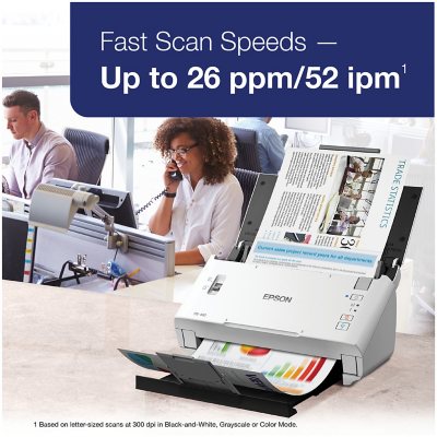 Epson DS-410 Document Scanner, 1200 dpi, 8 1/2" x 120", 26 ppm