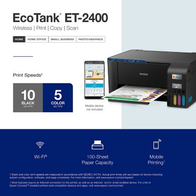 Epson EcoTank ET-2400 SE All-in-One Inkjet Printer, EPSC11CJ67201C