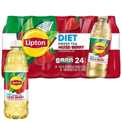 Lipton Diet Green Tea Mixed Berry 16.9 oz., 24 pk.