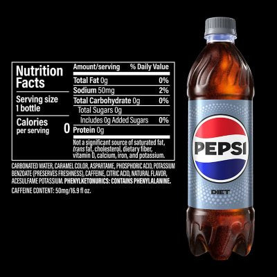 Diet Pepsi 16.9 fl. oz., 24 pk.
