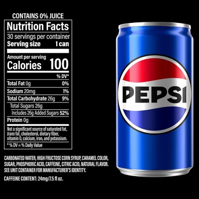 Pepsi Cola Mini Can 7.5 fl. oz., 30 pk.