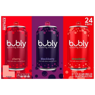 Bubly Berry Sparkling Water Variety Pack 12 fl. oz., 24 pk.