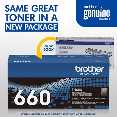 Brother TN660 High Yield Toner, Black - Save $5 with purchase of Member's Mark Multipurpose Copy Paper Case