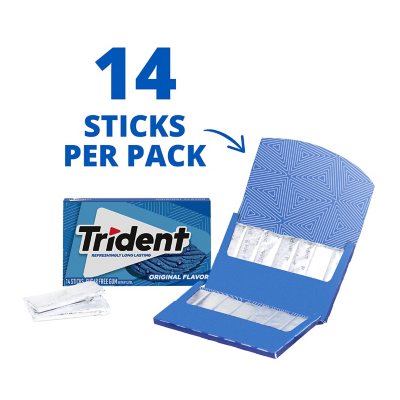 Trident Original Sugar Free Gum, 14 pcs., 15 pk.