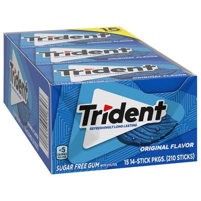 Trident Original Sugar Free Gum, 14 pcs., 15 pk.