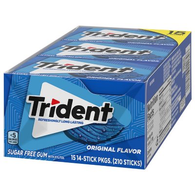 Trident Original Sugar Free Gum, 14 pcs., 15 pk.