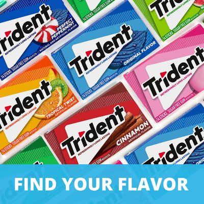 Trident Tropical Twist Sugar Free Gum, 14 pcs., 15 pk.