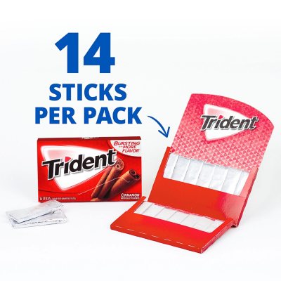 Trident Cinnamon Sugar Free Gum, 14 pcs., 15 pk.
