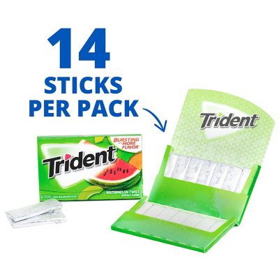 Trident Fruit Variety Pack, Sugar Free Gum, 14 pcs., 20 pk.