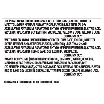 Trident Fruit Variety Pack, Sugar Free Gum, 14 pcs., 20 pk.