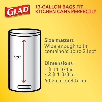 Glad ForceFlex 13-Gallon Kitchen Trash Bags, Gain Original Scent + Febreze, 150 ct.