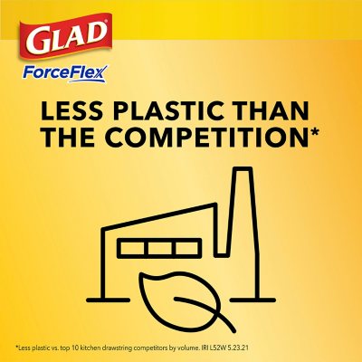 Glad ForceFlex 13-Gallon Kitchen Trash Bags, Gain Original Scent + Febreze, 160 ct.