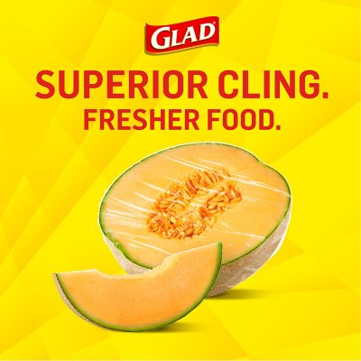Glad Cling Ã¢ÂÂN Seal Clear Plastic Food Wrap 400 sq. ft./roll, 2 rolls