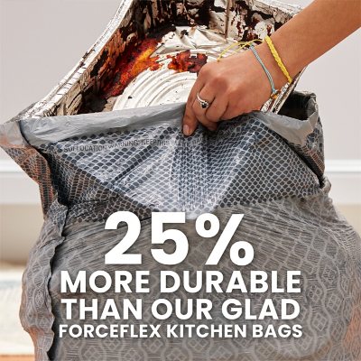 Glad ForceFlex Max Strength Tall Kitchen Drawstring Trash Bags, Gain Lavender 13 gal., 120 ct.