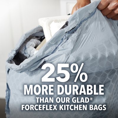 Glad ForceFlex Tall Kitchen Trash Bags With Clorox, Lemon Fresh Bleach Scent 13 gal., 120 ct.