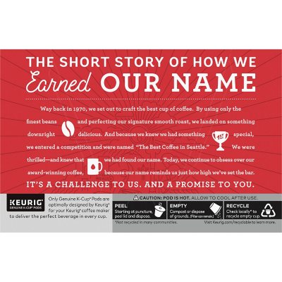 Seattle's Best Medium Roast Coffee Pods, Portside Blend, 94 ct.