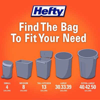 Hefty Ultra Strong Kitchen Drawstring Trash Bags, Fabuloso Scent 13 gal., 130 ct.