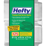 Hefty Clear Hinged Lid Plastic Container, 8" x 8" (125 ct.)