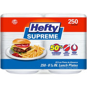 Hefty Supreme Foam Disposable Lunch Plates, 8 7/8", 250 ct.