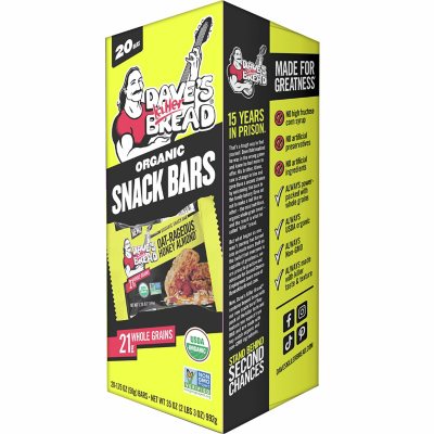 Dave's Killer Bread Organic Snack Bars, Oat-Rageous Honey Almond, 20 ct.