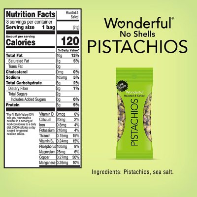 Wonderful No Shells Variety Pack Pistachios, 0.75 oz., 18 pk.