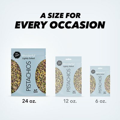 Wonderful Lightly Salted Pistachios, No Shells, 24 oz.