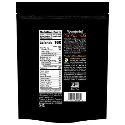 Wonderful Seasoned Salt Pistachios, 40 oz.