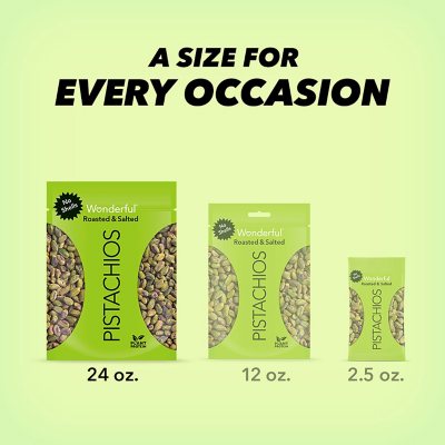 Wonderful Shelled Roasted Salted Pistachios, 24 oz.
