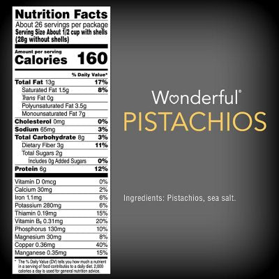 Wonderful Lightly Salted Pistachios, 48 oz.