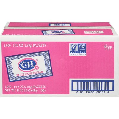 C&H Pure Cane Sugar Packets, 2000 ct.