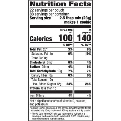 Betty Crocker Chocolate Chip Cookie Pouch, 4 pk.