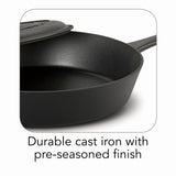 Tramontina 12.5" Covered Seasoned Cast Iron Skillet