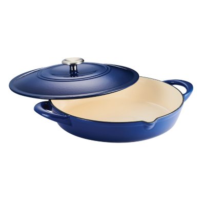Tramontina 12" Enameled Cast Iron Covered Casserole Dish, Choose Color