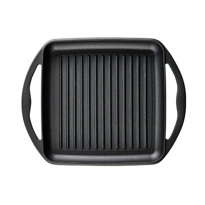 Tramontina Pre-Seasoned Cast Iron Grill and Griddle Set, 2 Pack