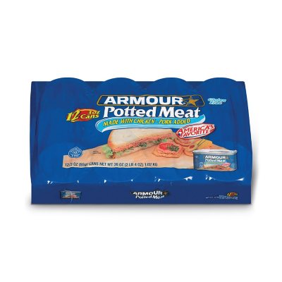 Armour Potted Meat aus Huhn und Schweinefleisch, 85 g, 12 Stück.
