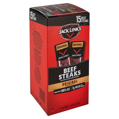 Jack LinkÃ¢ÂÂs Original Tender Style Beef Steak, 15 pk.
