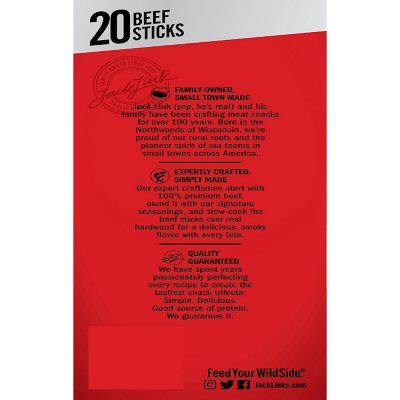 Jack Link's Original Beef Sticks, 0.92 oz., 20 pk.