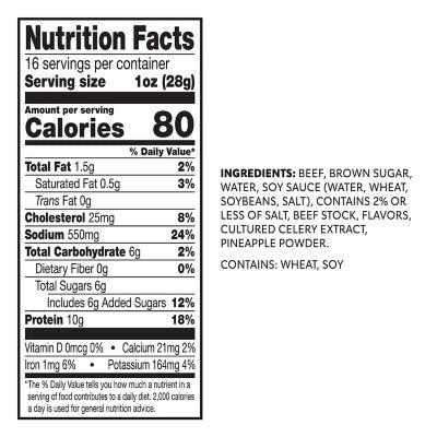 Jack Link's Teriyaki Beef Jerky, 16 oz.