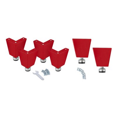 Seville Classics UltraHD 6" Tall Leveling Feet with Rubber Base, Set of 4 or 6