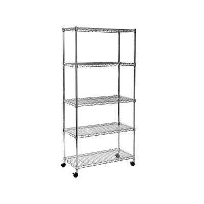 Seville Classics 5-Tier Steel Wire Shelving, 30" W x 14" D x 61.5" H