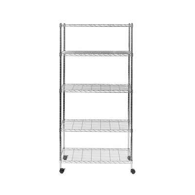Seville Classics 5-Tier Steel Wire Shelving, 30" W x 14" D x 61.5" H