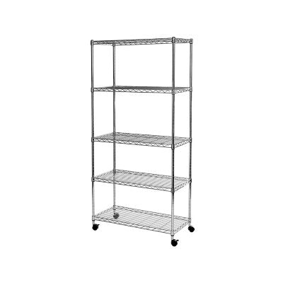 Seville Classics 5-Tier Steel Wire Shelving, 30" W x 14" D x 61.5" H