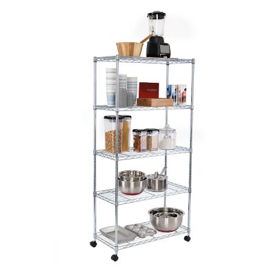 Seville Classics 5-Tier Steel Wire Shelving, 30" W x 14" D x 61.5" H