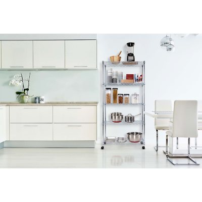 Seville Classics 5-Tier Steel Wire Shelving, 30" W x 14" D x 61.5" H