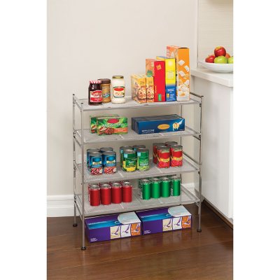 Seville Classics 2-Tier Steel Mesh Utility Shoe Rack, 26.25" W x 11.75" D x 15.75" H